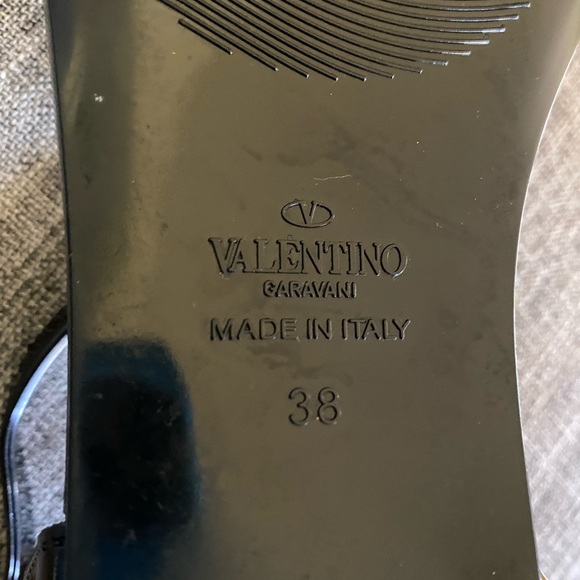 VALENTINO GARAVANI ROCKSTUD FLAT RUBBER SANDAL 38 - Picture 4 of 8